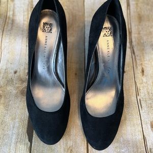 Anne Klein Velvet Black Pumps